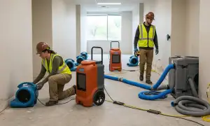 Structural drying equipment for water damage restoration in Shreveport, LA home